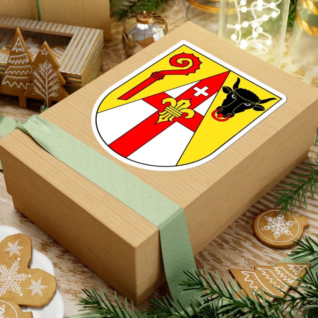 Gandria Wappen (Switzerland) (Coat of Arms) STICKER Vinyl Kiss-Cut Decal - The Sticker Space