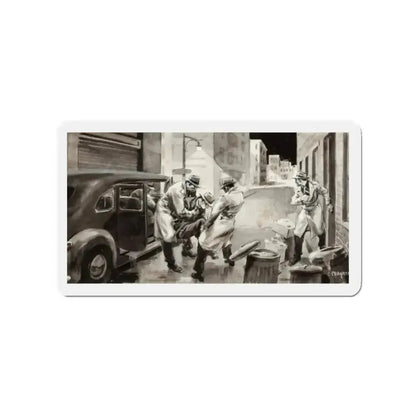 Gangster Illustration (Magazine Illustration) Refrigerator Magnet - The Sticker Space