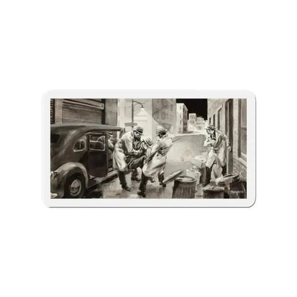 Gangster Illustration (Magazine Illustration) Refrigerator Magnet - The Sticker Space