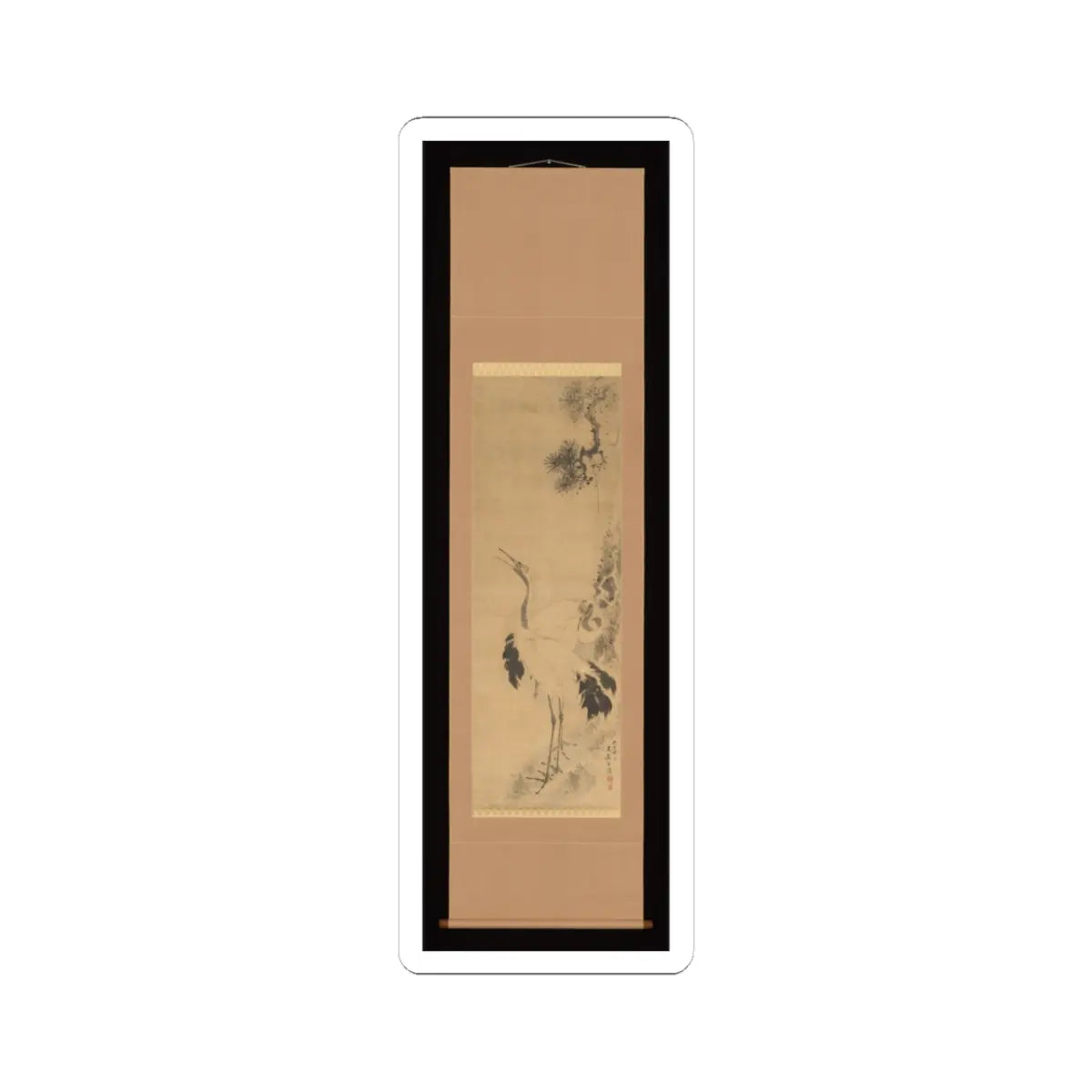 Ganjō Tengaku - Two Birds - dated 1869 v2 - STICKER Vinyl Kiss-Cut Decal
