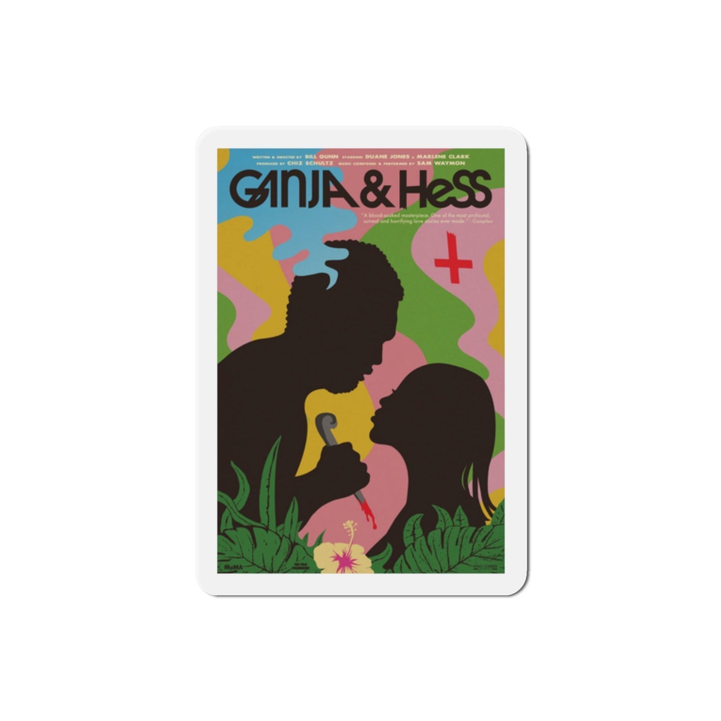 Ganja & Hess 1973 Movie Poster Die-Cut Magnet-2 Inch-The Sticker Space