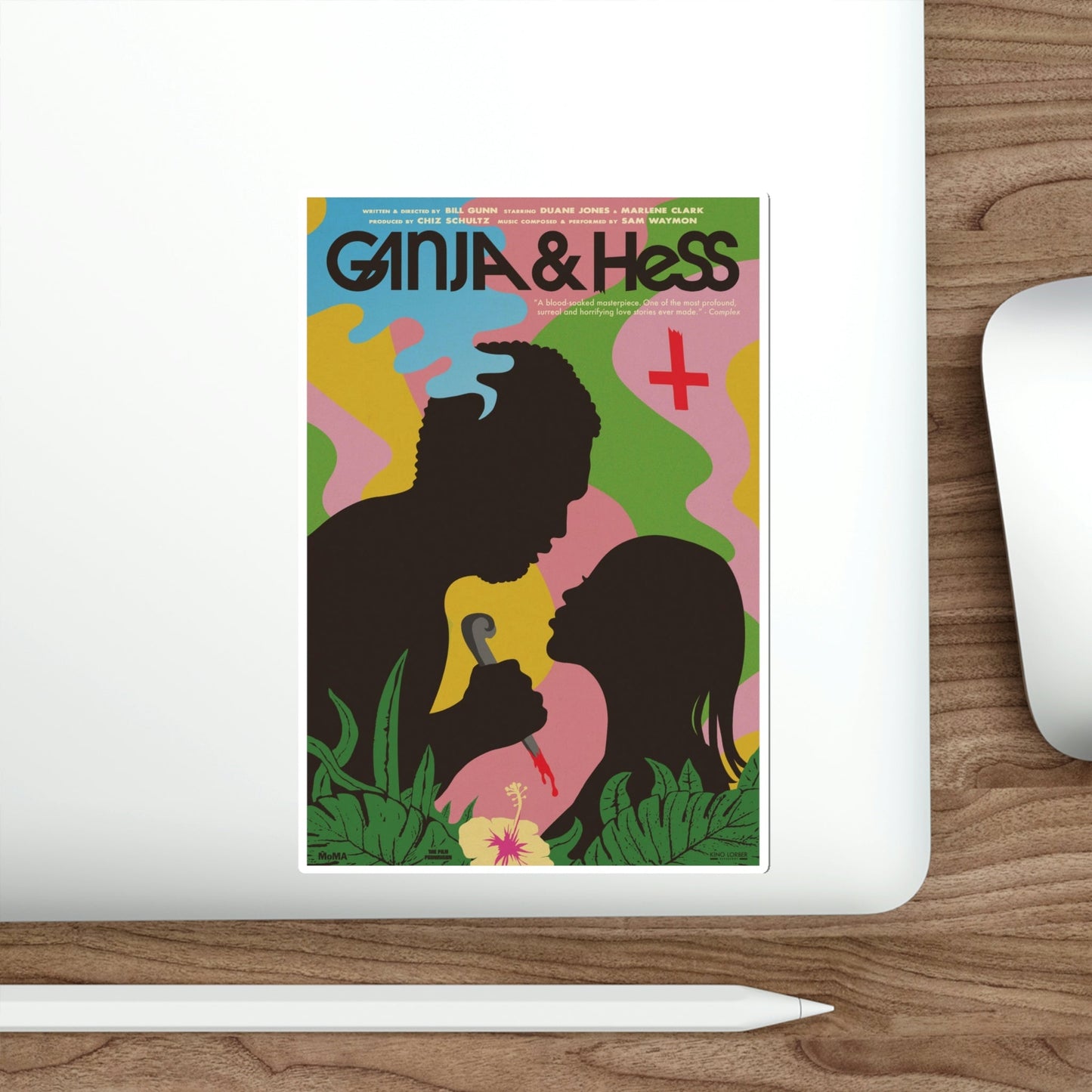 Ganja & Hess 1973 Movie Poster STICKER Vinyl Die-Cut Decal-The Sticker Space