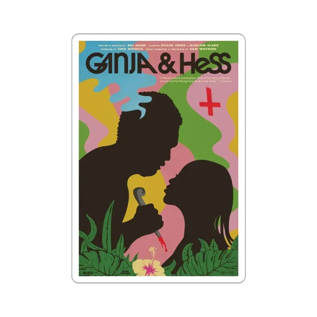 Ganja & Hess 1973 Movie Poster STICKER Vinyl Die-Cut Decal 6 Inch - The Sticker Space