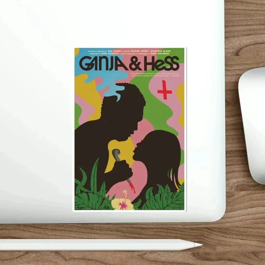 Ganja & Hess 1973 Movie Poster STICKER Vinyl Die-Cut Decal - The Sticker Space