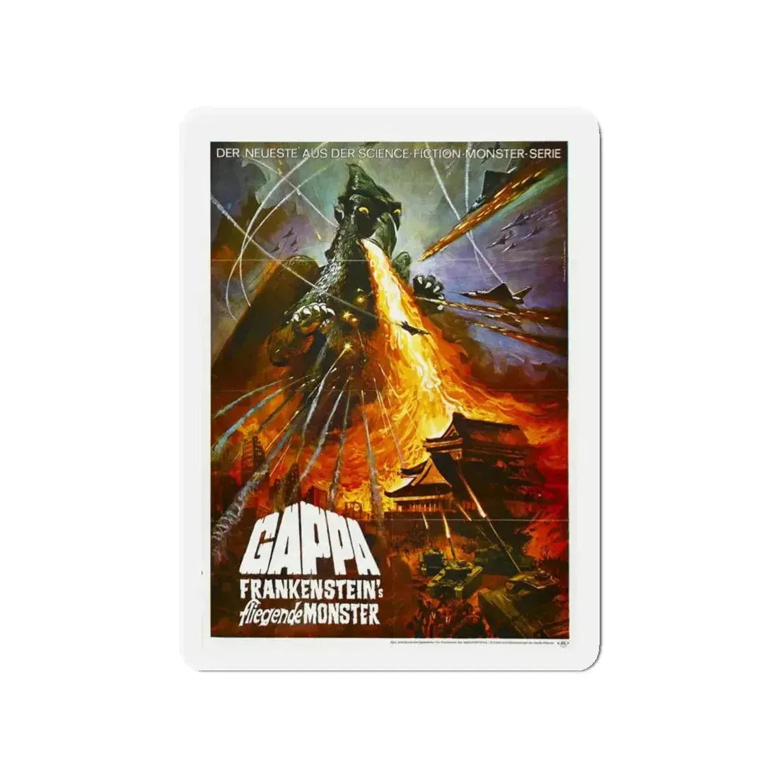 GAPPA THE TRIPHIBIAN MONSTER 1967 Movie Poster - Refrigerator Magnet - The Sticker Space