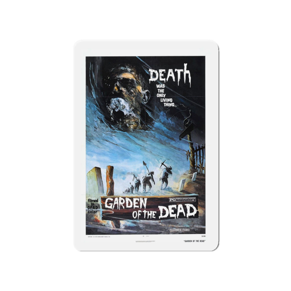 GARDEN OF THE DEAD 1972 Movie Poster - Die-Cut Magnet-4" x 4"-The Sticker Space