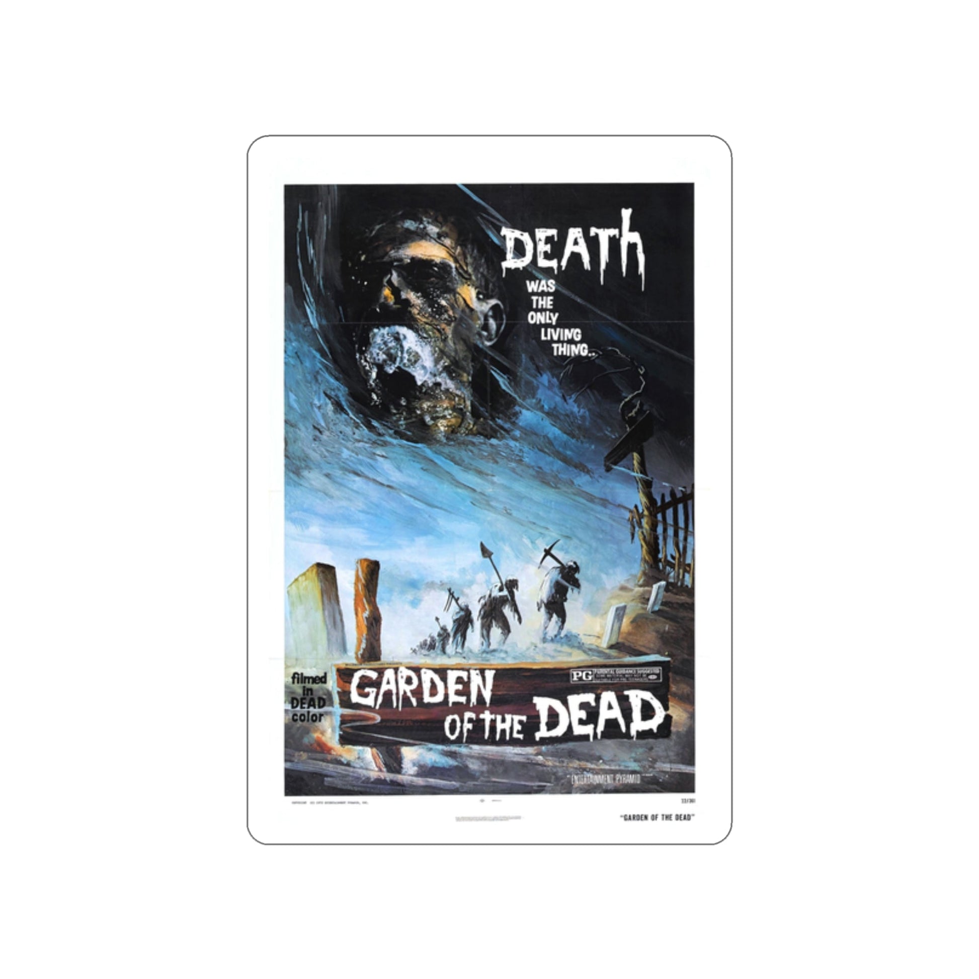 GARDEN OF THE DEAD 1972 Movie Poster STICKER Vinyl Die-Cut Decal-2 Inch-The Sticker Space