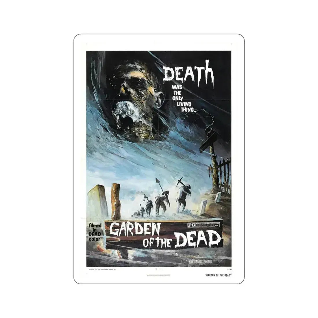 Garden of the Dead 1974 Movie Poster STICKER Vinyl Die-Cut Decal 6 Inch - The Sticker Space