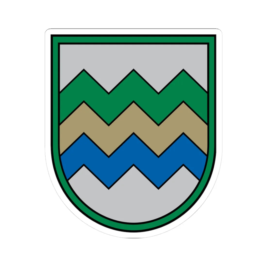 Garkalnes novads COA (Latvia) (Coat of Arms) STICKER Vinyl Kiss-Cut Decal 3 Inch White - The Sticker Space
