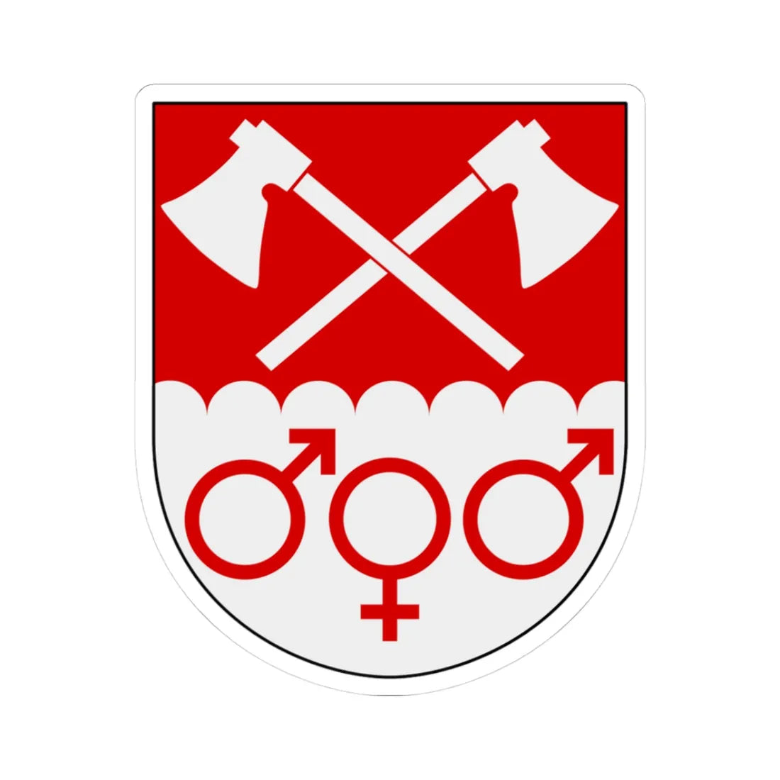 Garpenberg vapen (Sweden) (Coat of Arms) STICKER Vinyl Kiss-Cut Decal 3 Inch White - The Sticker Space