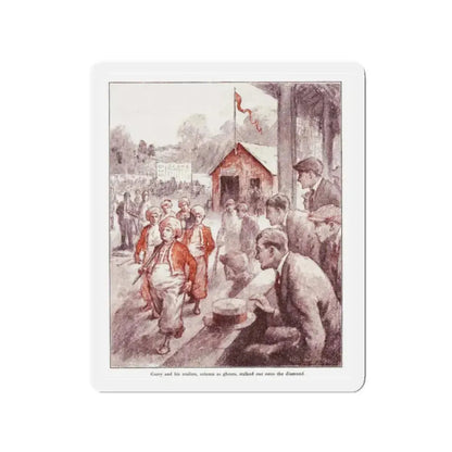 Garry Talks Turkey (2), American Boy, July 1926 (Magazine Illustration) Refrigerator Magnet 2 Inch Die-Cut - The Sticker Space