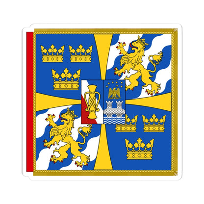 Garter Banner of the Swedish Monarch (Sweden) STICKER Vinyl Kiss-Cut Decal 3 Inch White - The Sticker Space