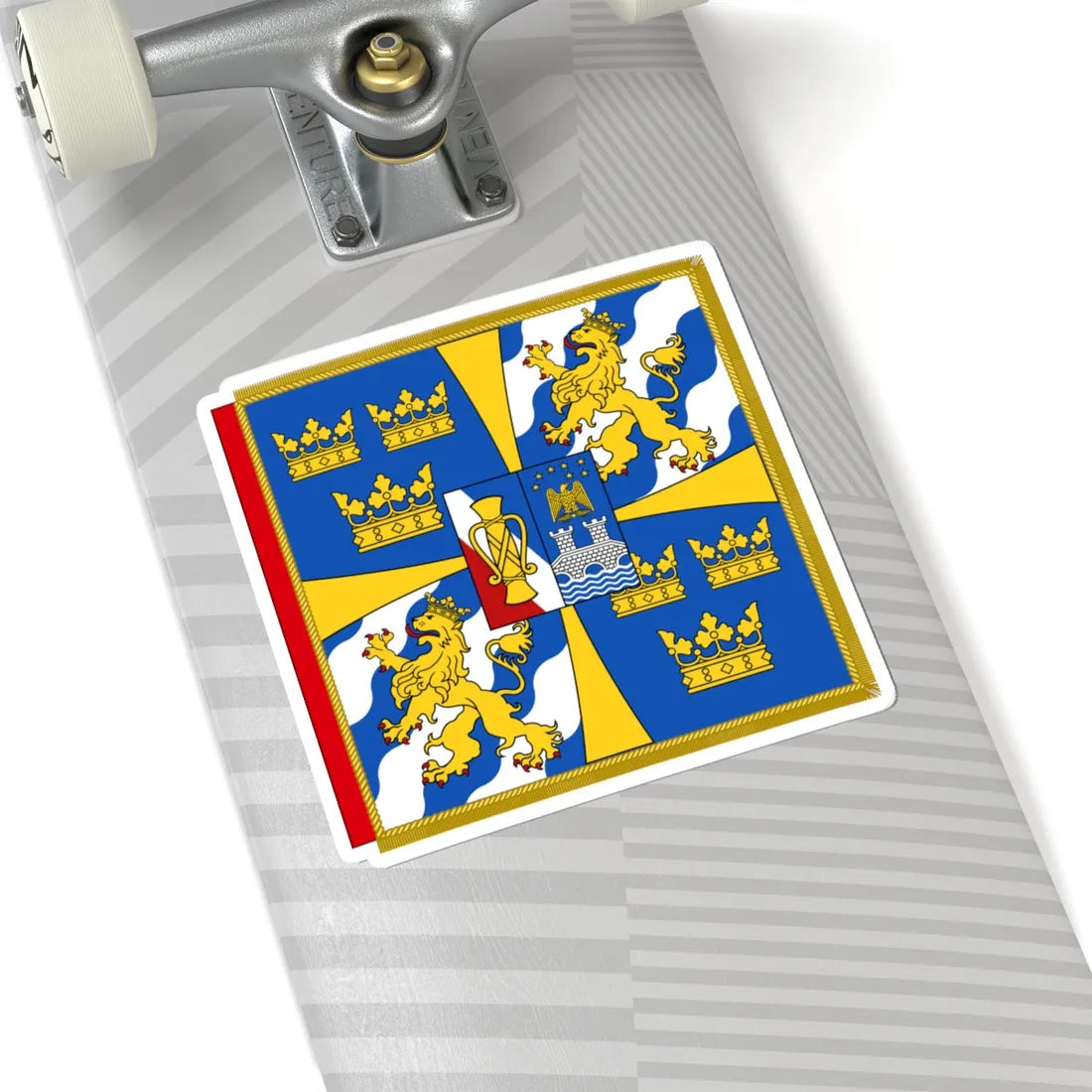 Garter Banner of the Swedish Monarch (Sweden) STICKER Vinyl Kiss-Cut Decal - The Sticker Space