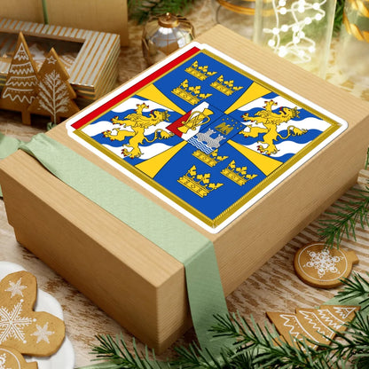 Garter Banner of the Swedish Monarch (Sweden) STICKER Vinyl Kiss-Cut Decal - The Sticker Space