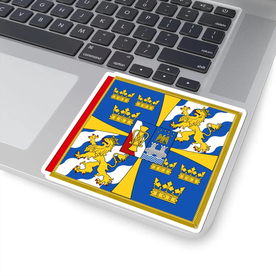 Garter Banner of the Swedish Monarch (Sweden) STICKER Vinyl Kiss-Cut Decal - The Sticker Space