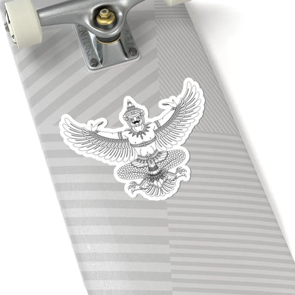 Garuda Emblem of Thailand Monochrome 2 (Thailand) (Coat of Arms) STICKER Vinyl Kiss-Cut Decal - The Sticker Space