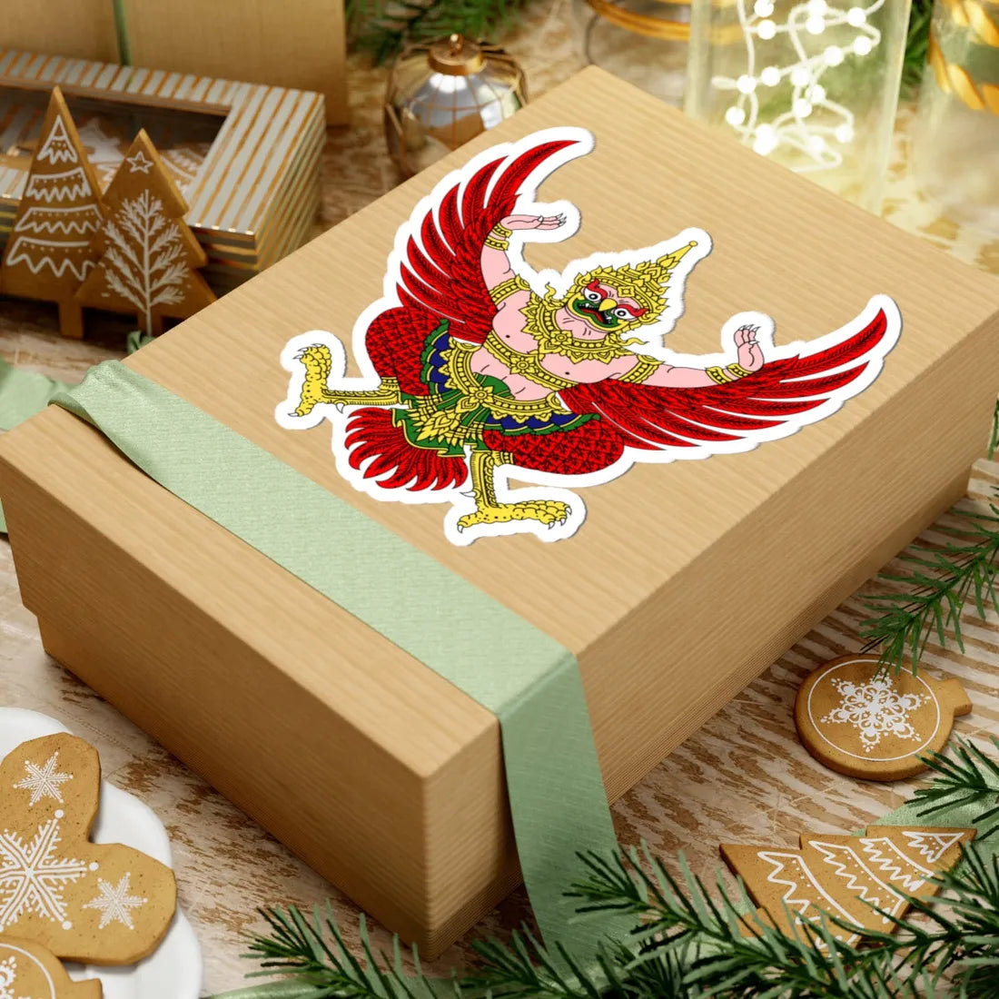 Garuda Emblem of Thailand Royal Thai Government Gazette (Thailand) (Coat of Arms) STICKER Vinyl Kiss-Cut Decal - The Sticker Space