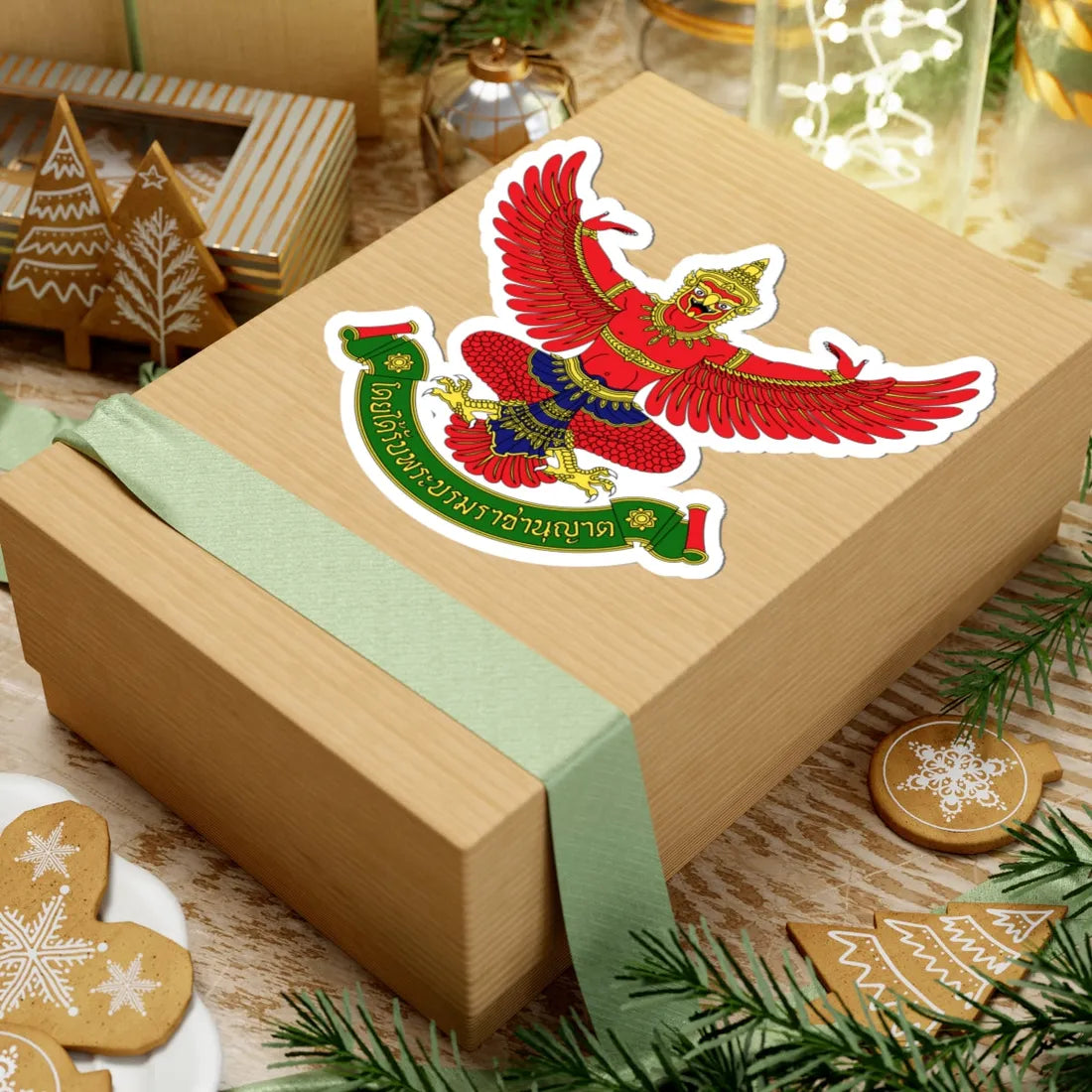 Garuda Emblem of Thailand Royal Warrant (Thailand) (Coat of Arms) STICKER Vinyl Kiss-Cut Decal - The Sticker Space