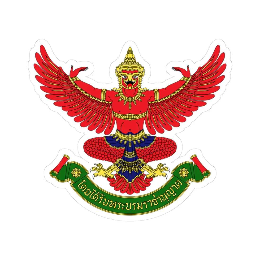 Garuda Emblem of Thailand Royal Warrant (Thailand) (Coat of Arms) STICKER Vinyl Kiss-Cut Decal - The Sticker Space