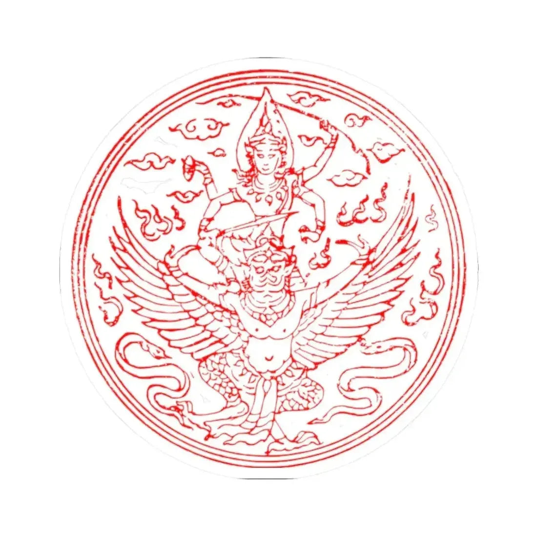 Garuda Seal of Siam 1st version (Thailand) STICKER Vinyl Kiss-Cut Decal 2 Inch White - The Sticker Space