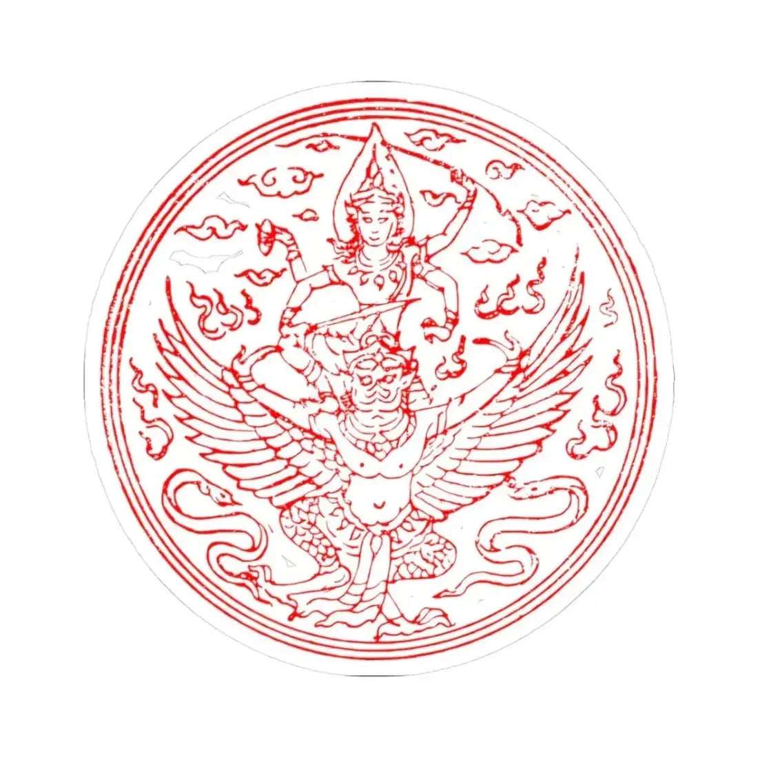 Garuda Seal of Siam 1st version (Thailand) STICKER Vinyl Kiss-Cut Decal 3 Inch White - The Sticker Space