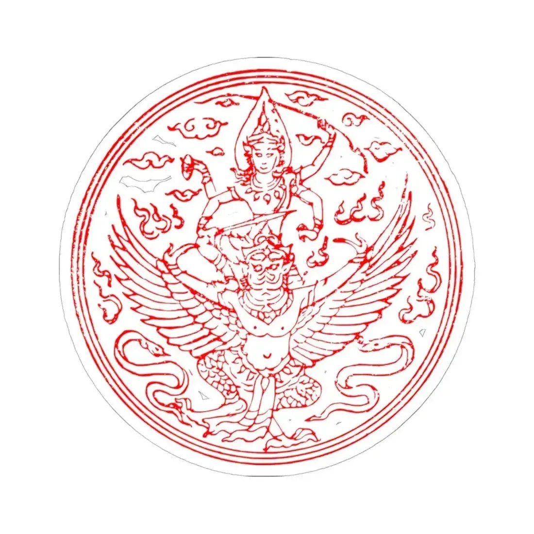 Garuda Seal of Siam 1st version (Thailand) STICKER Vinyl Kiss-Cut Decal 6 Inch White - The Sticker Space