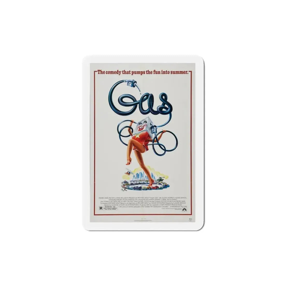 Gas 1981 Movie Poster Refrigerator Magnet - The Sticker Space