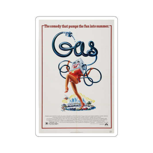 Gas 1981 Movie Poster STICKER Vinyl Die-Cut Decal-2 Inch-The Sticker Space