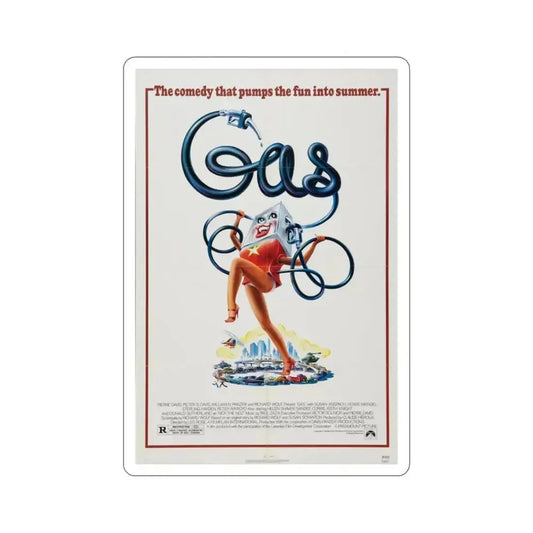 Gas 1981 Movie Poster STICKER Vinyl Die-Cut Decal 2 Inch - The Sticker Space