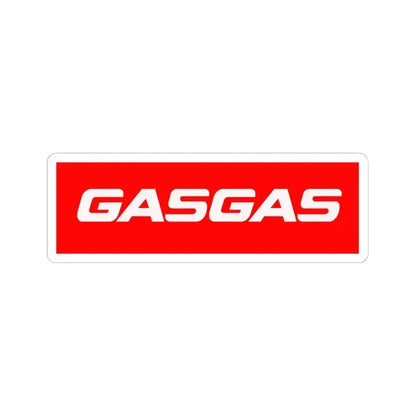 Gas Gas (Logo) STICKER Vinyl Kiss-Cut Decal 6 Inch White - The Sticker Space