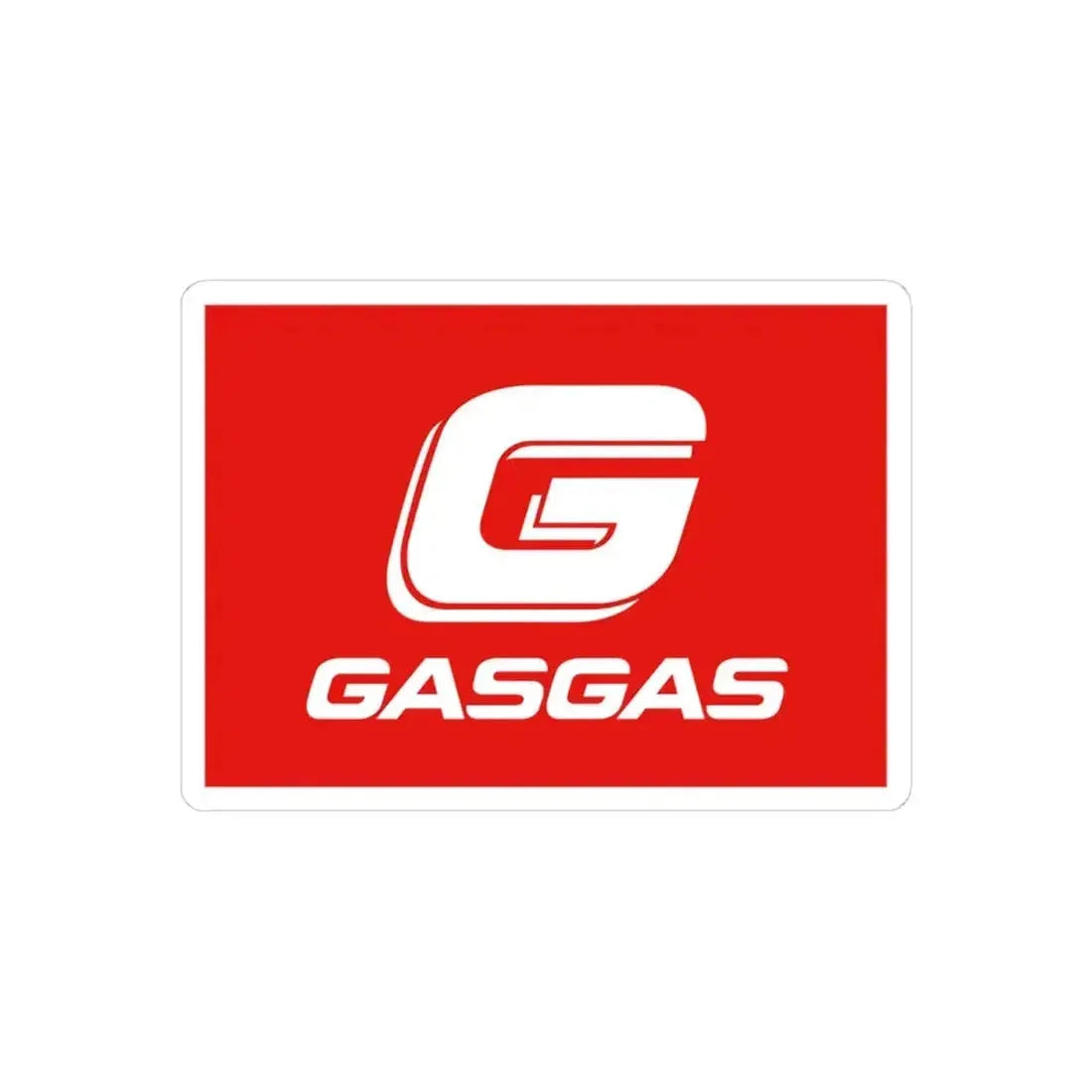 Gas Gas (with G) (Logo) STICKER Vinyl Kiss-Cut Decal 4 Inch White - The Sticker Space