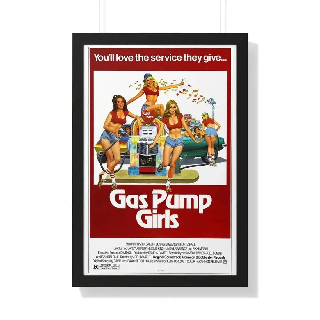 GAS PUMP GIRLS 1979 - Framed Movie Poster - The Sticker Space