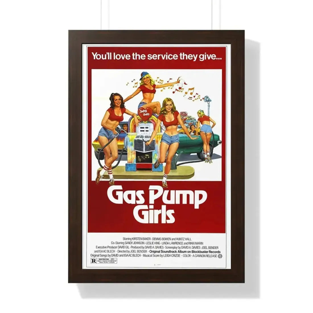 GAS PUMP GIRLS 1979 - Framed Movie Poster - The Sticker Space