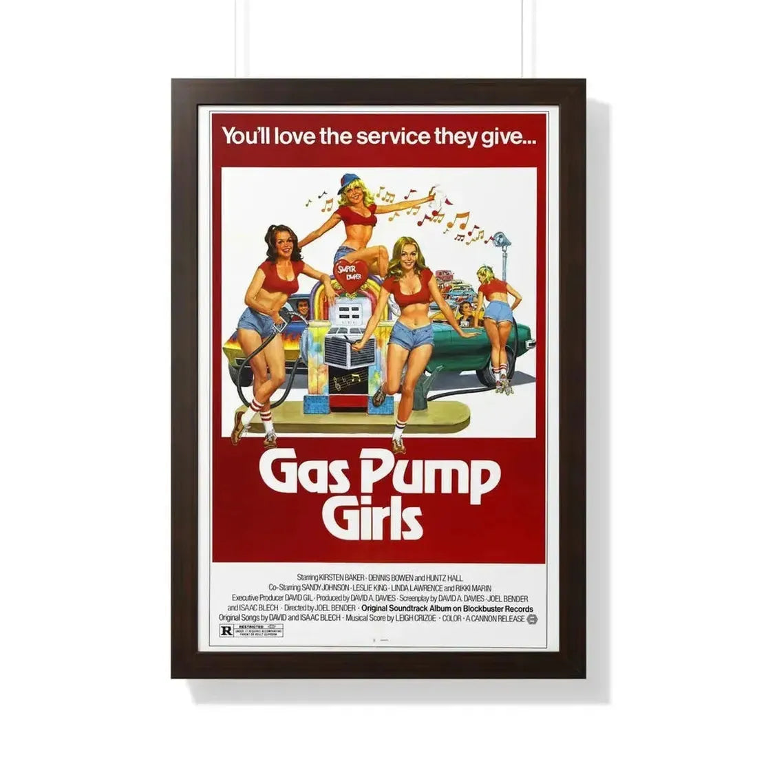 GAS PUMP GIRLS 1979 - Framed Movie Poster - The Sticker Space