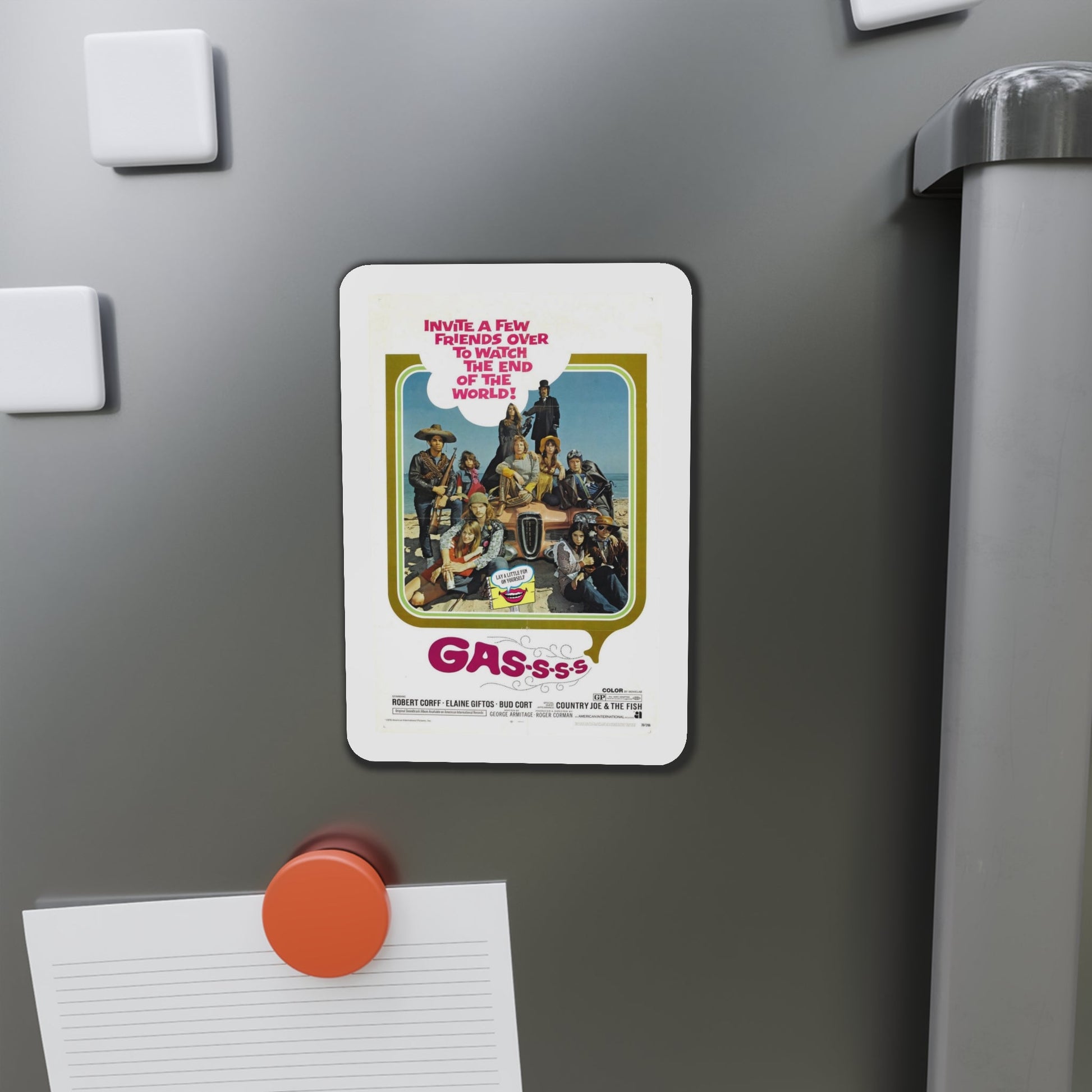 Gas s s s 1971 Movie Poster Die-Cut Magnet-The Sticker Space