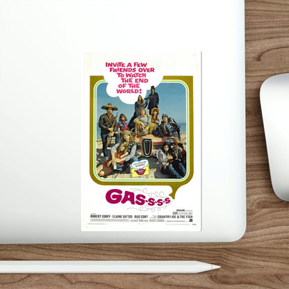 Gas s s s 1971 Movie Poster STICKER Vinyl Die-Cut Decal-The Sticker Space