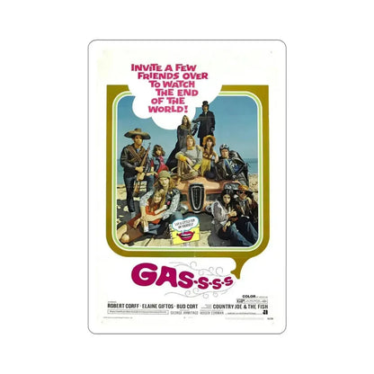 Gas s s s 1971 Movie Poster STICKER Vinyl Die-Cut Decal 6 Inch - The Sticker Space