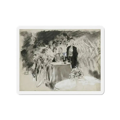 Gay Book Illustration (Magazine Illustration) Refrigerator Magnet 2 Inch Die-Cut - The Sticker Space