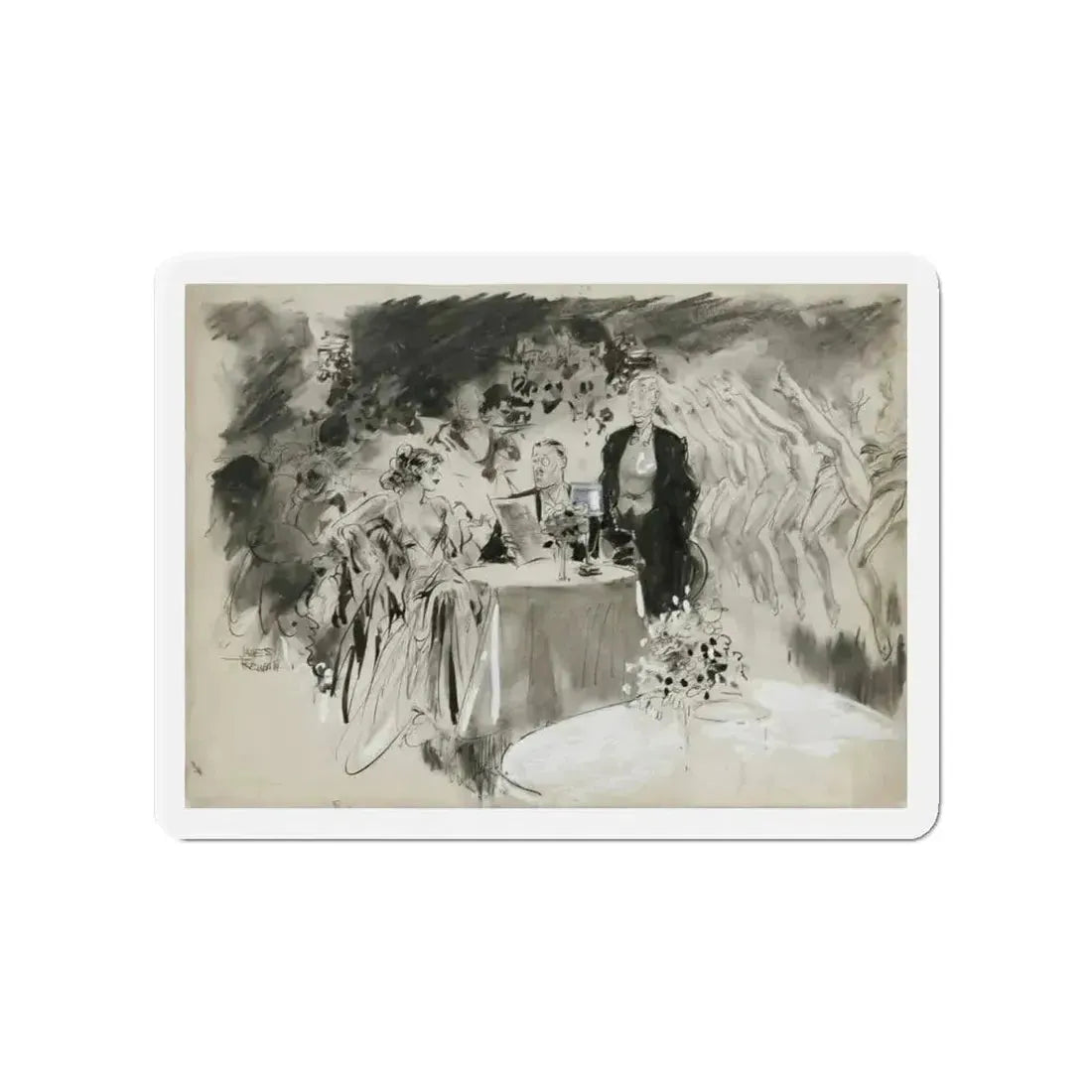 Gay Book Illustration (Magazine Illustration) Refrigerator Magnet - The Sticker Space