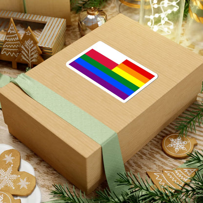 Gay flag pl (Poland) STICKER Vinyl Kiss-Cut Decal - The Sticker Space