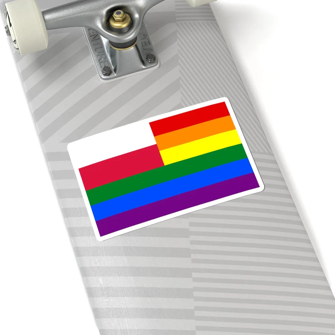 Gay flag pl (Poland) STICKER Vinyl Kiss-Cut Decal - The Sticker Space
