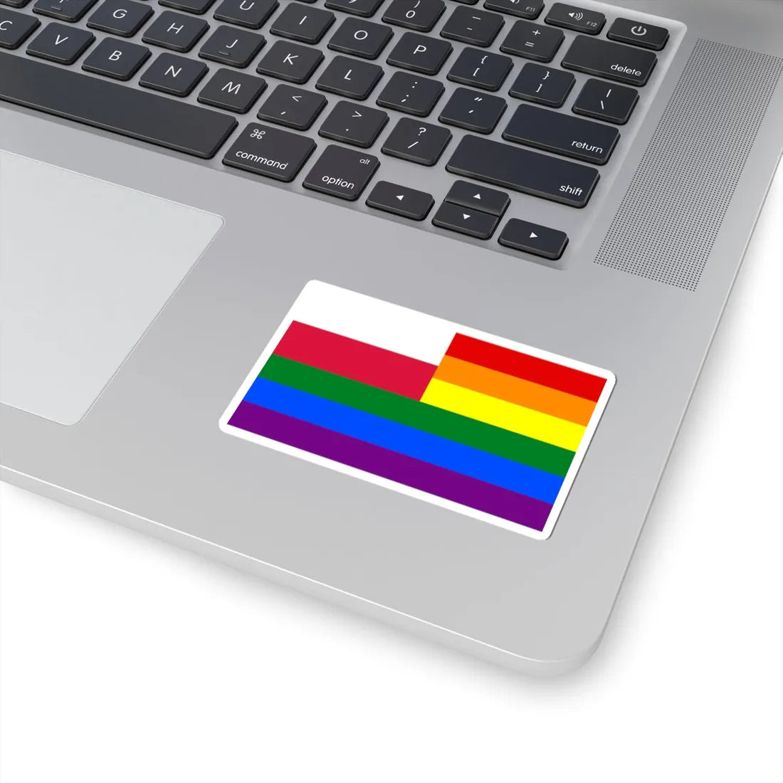Gay flag pl (Poland) STICKER Vinyl Kiss-Cut Decal - The Sticker Space