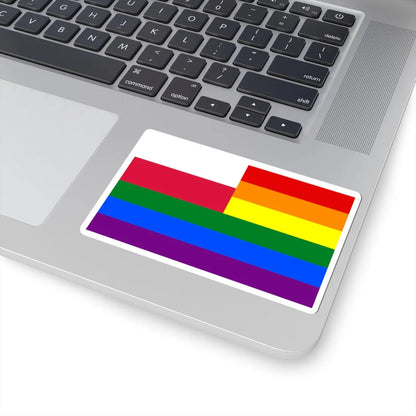 Gay flag pl (Poland) STICKER Vinyl Kiss-Cut Decal - The Sticker Space