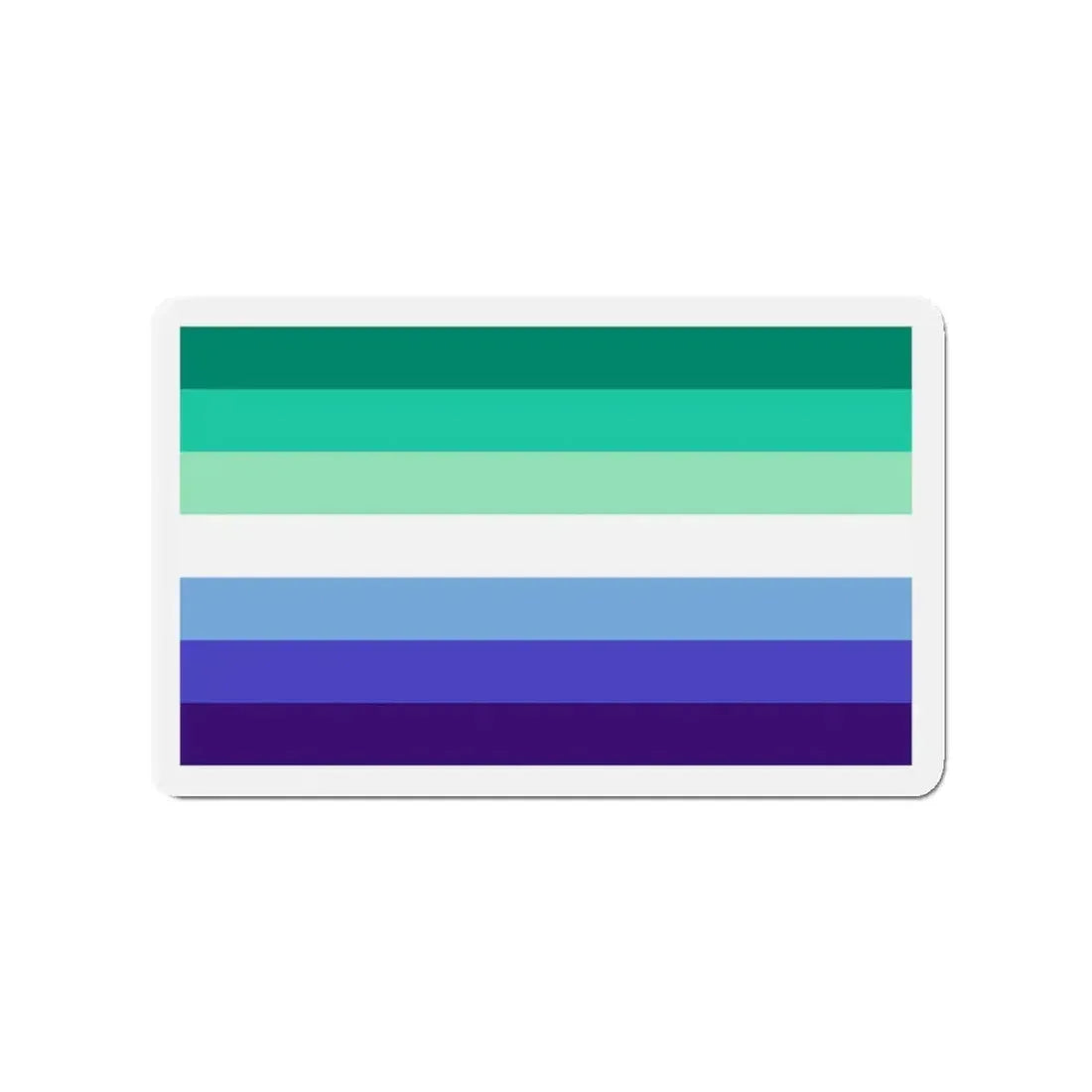 Gay Men Pride Flag - Refrigerator Magnet 3 Inch - The Sticker Space
