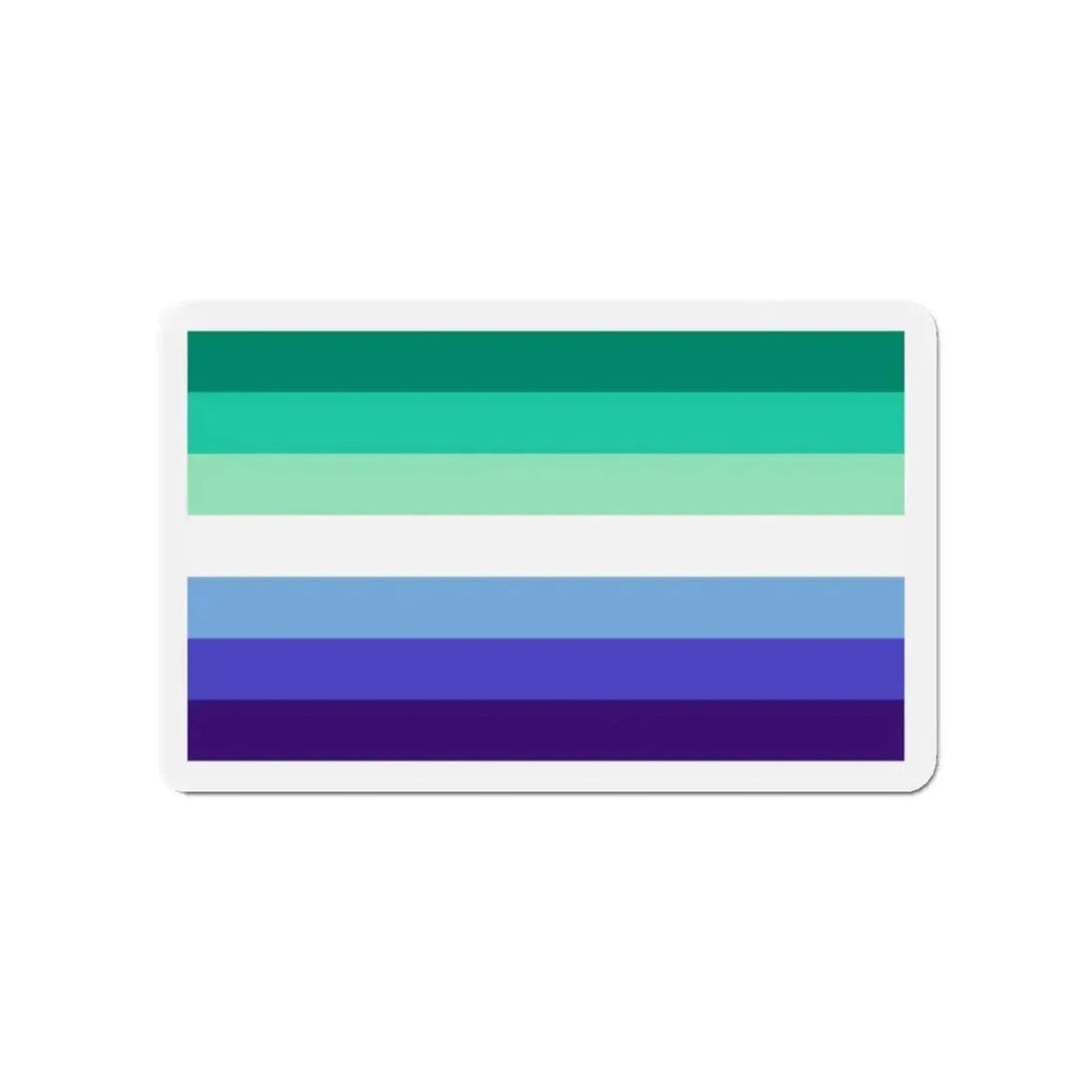 Gay Men Pride Flag - Refrigerator Magnet 4 Inch - The Sticker Space