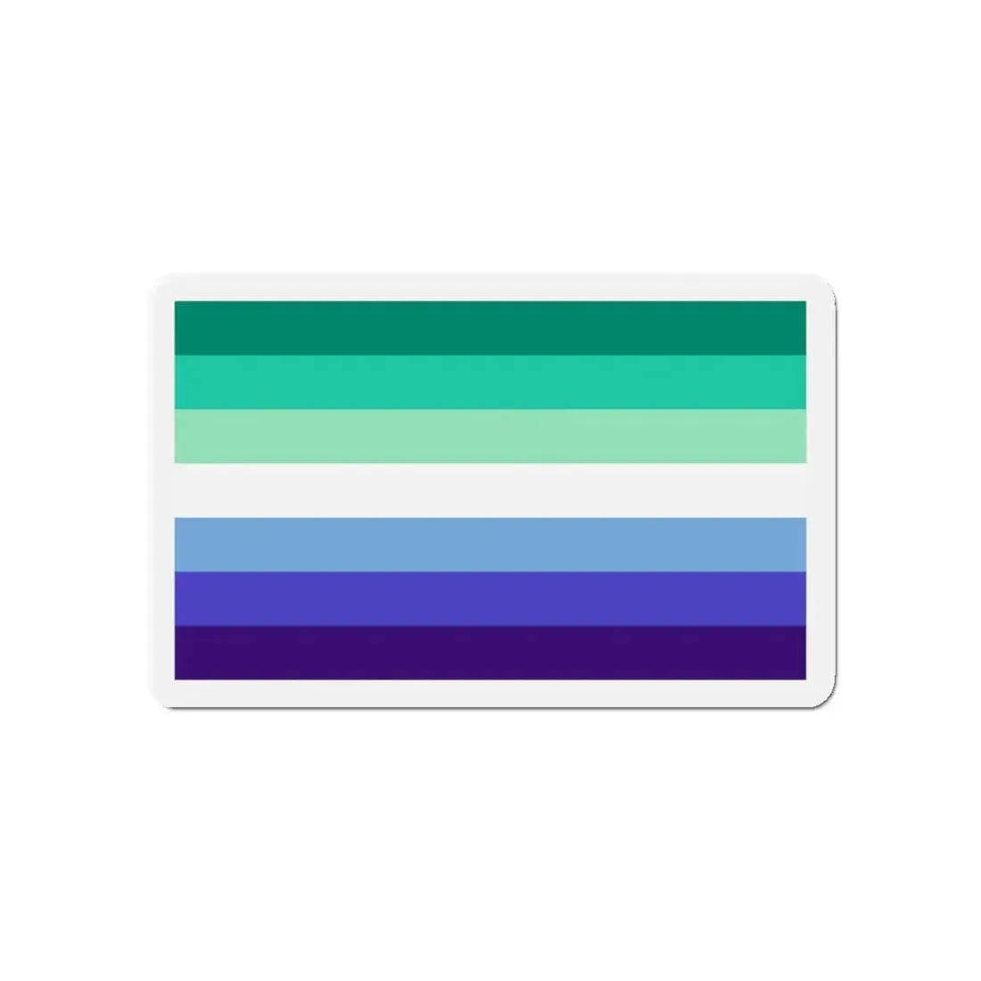 Gay Men Pride Flag - Refrigerator Magnet 5 Inch - The Sticker Space