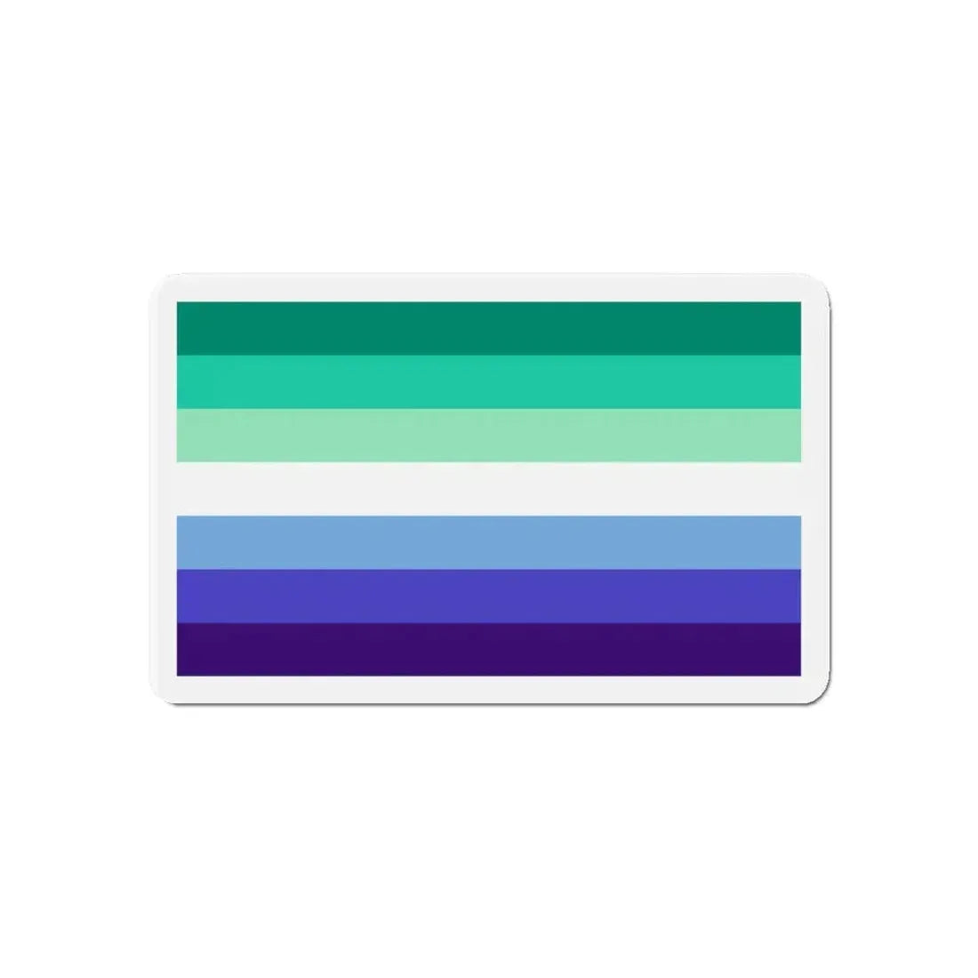 Gay Men Pride Flag - Refrigerator Magnet 6 Inch - The Sticker Space