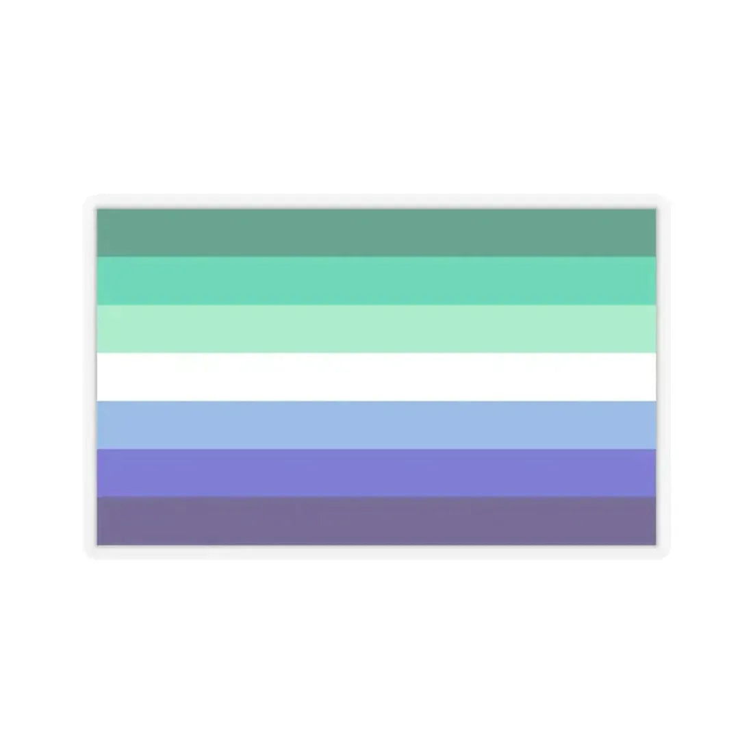 Gay Men Pride Flag - STICKER Vinyl Kiss-Cut Decal 2 Inch Transparent - The Sticker Space