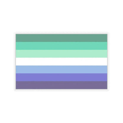 Gay Men Pride Flag - STICKER Vinyl Kiss-Cut Decal 2 Inch Transparent - The Sticker Space
