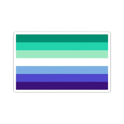 Gay Men Pride Flag - STICKER Vinyl Kiss-Cut Decal 2 Inch White - The Sticker Space